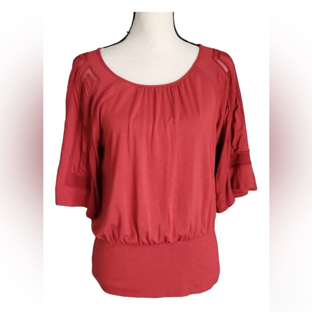 Anthropologie Postmark Bell Sleeve Mesh Blouse‎
